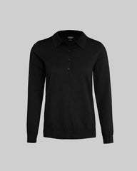Brighton Long Sleeve Polo Women - Black