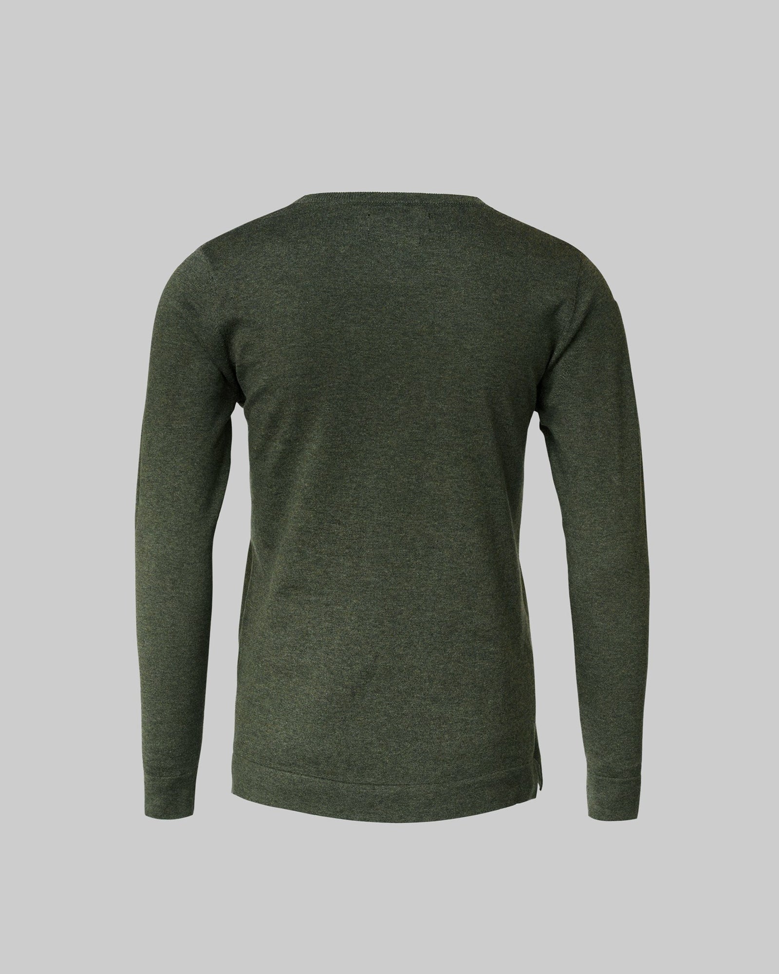 Brighton O Neck Women Olive Melange Back