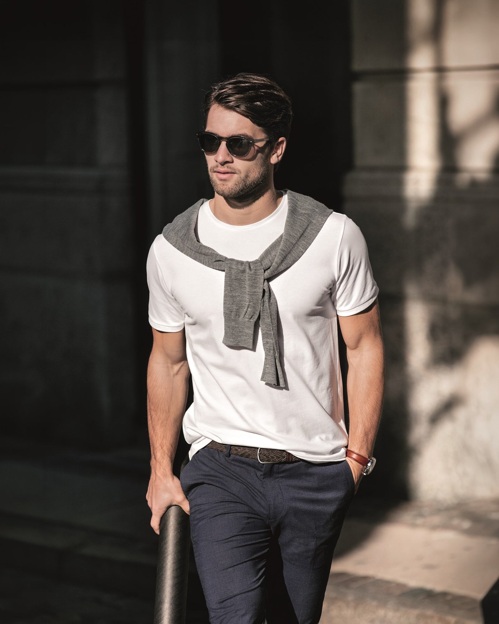 Orlando Men Navy Melange Back