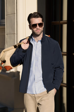 Prescot Men Navy SS26 Modelimage